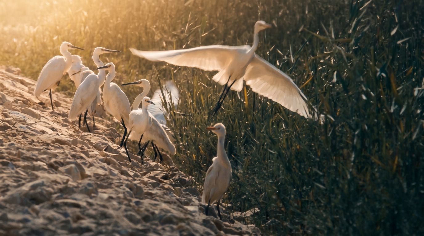 Birds filmed in their natural habitat
