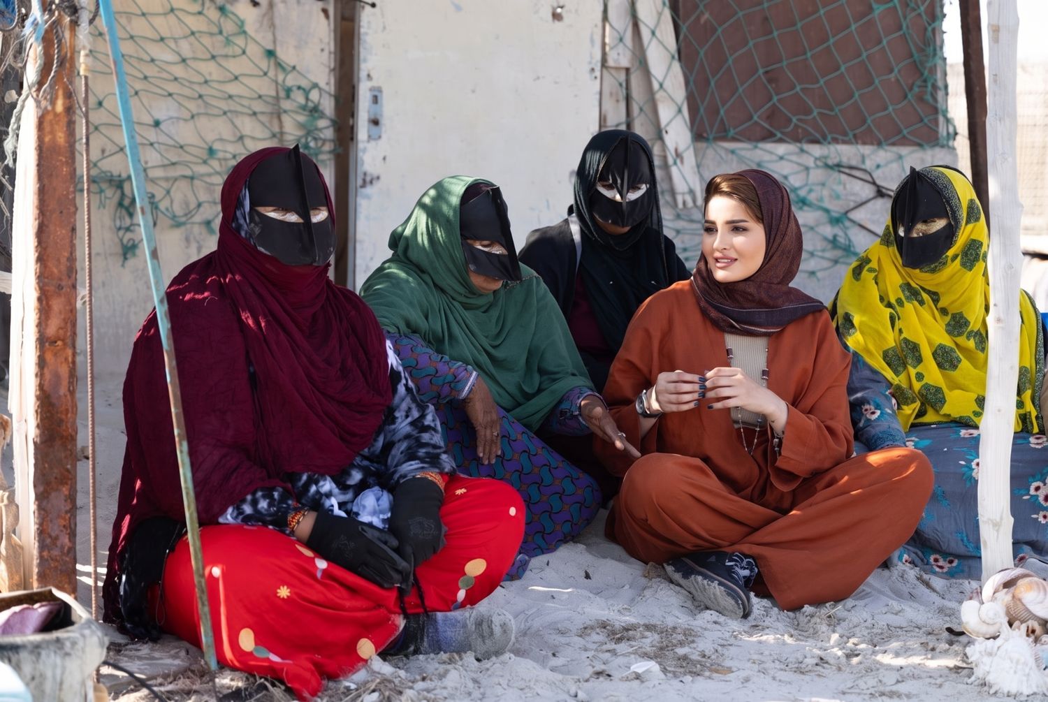 Women seated in traditional dress